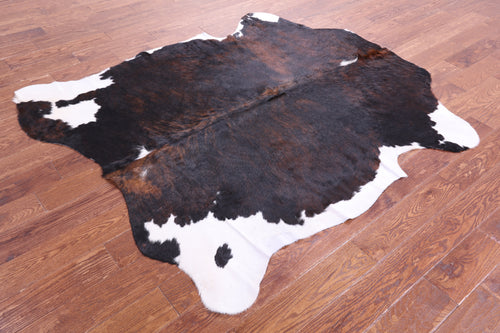 Tricolor Natural Cowhide Rug - Large 6'4