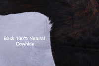 Thumbnail for Tricolor Natural Cowhide Rug - Large 6'4