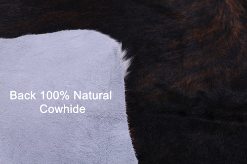 Tricolor Natural Cowhide Rug - Large 6'4