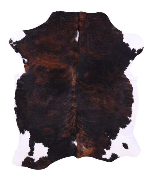 Tricolor Natural Cowhide Rug - Large 6'4"H x 5'4"W