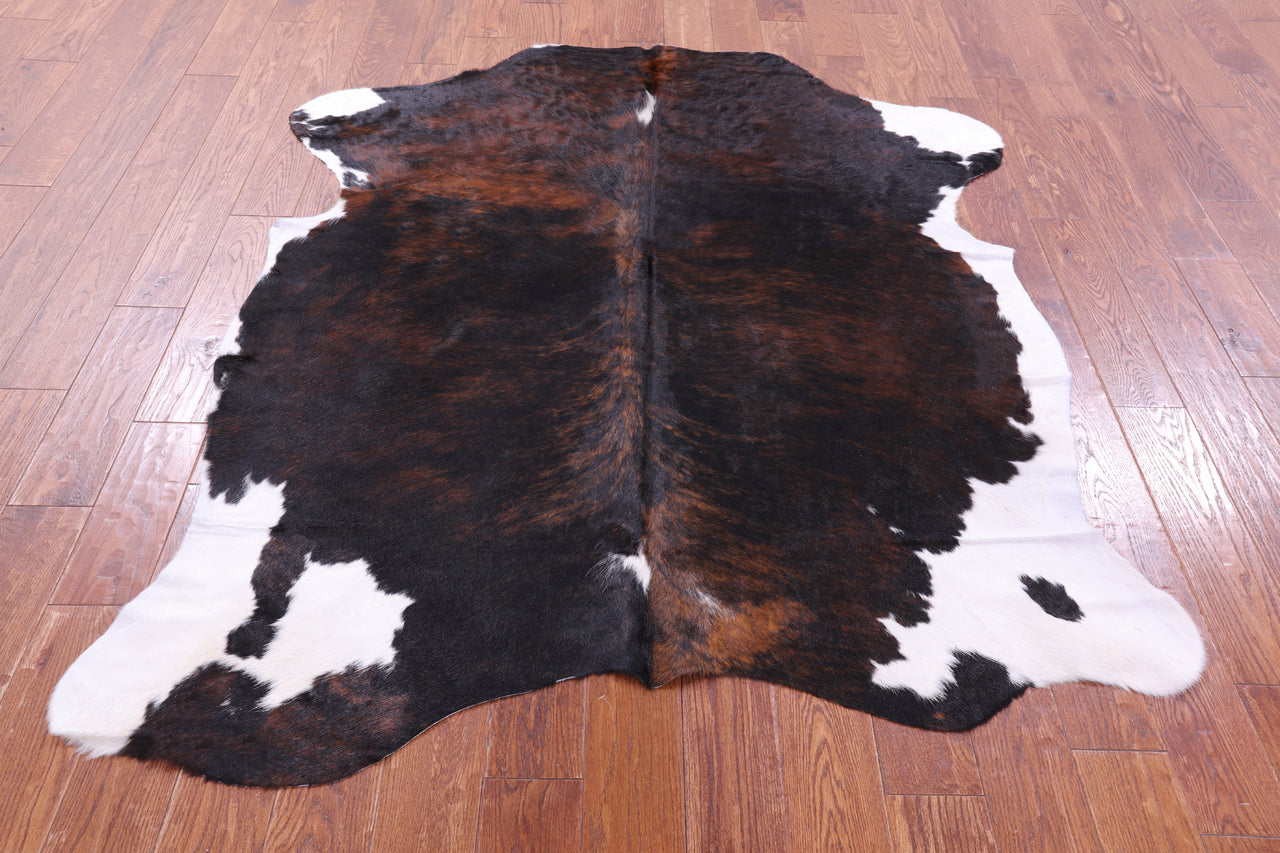 Tricolor Natural Cowhide Rug - Large 6'4"H x 5'4"W