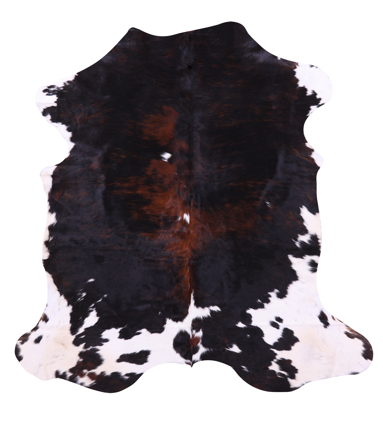 Tricolor Natural Cowhide Rug - XLarge 7'0"H x 6'7"W