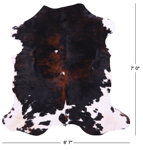 Tricolor Natural Cowhide Rug - X-Large 7'0