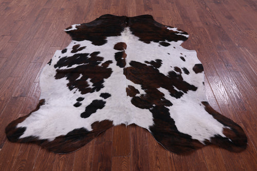 Tricolor Natural Cowhide Rug - Large 6'11
