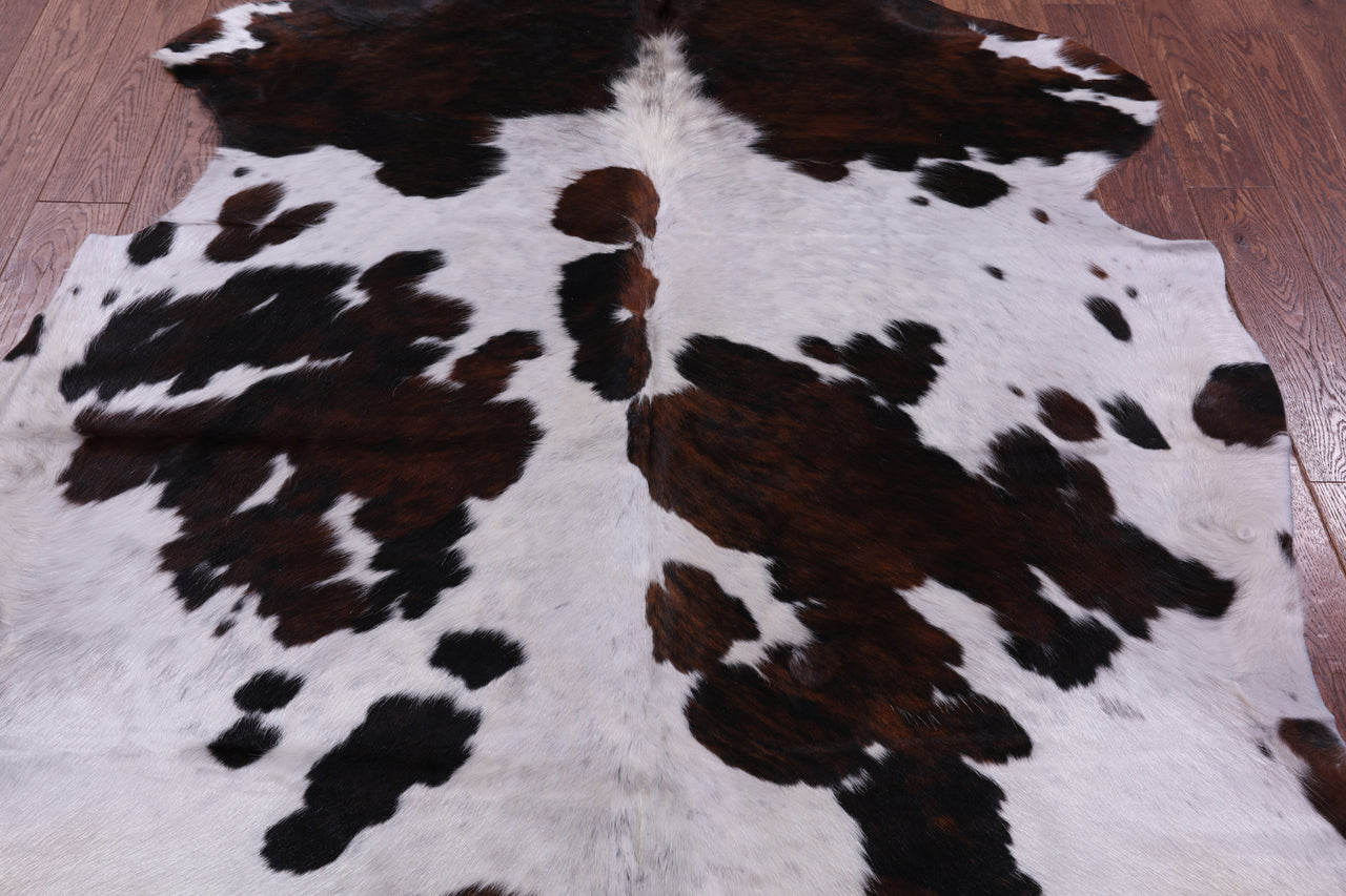 Tricolor Natural Cowhide Rug - Large 6'11"H x 6'0"W