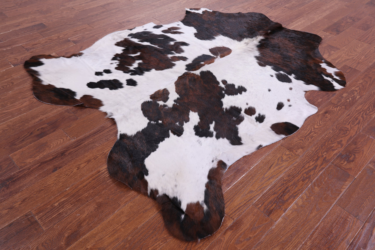 Tricolor Natural Cowhide Rug - Large 6'11"H x 6'0"W