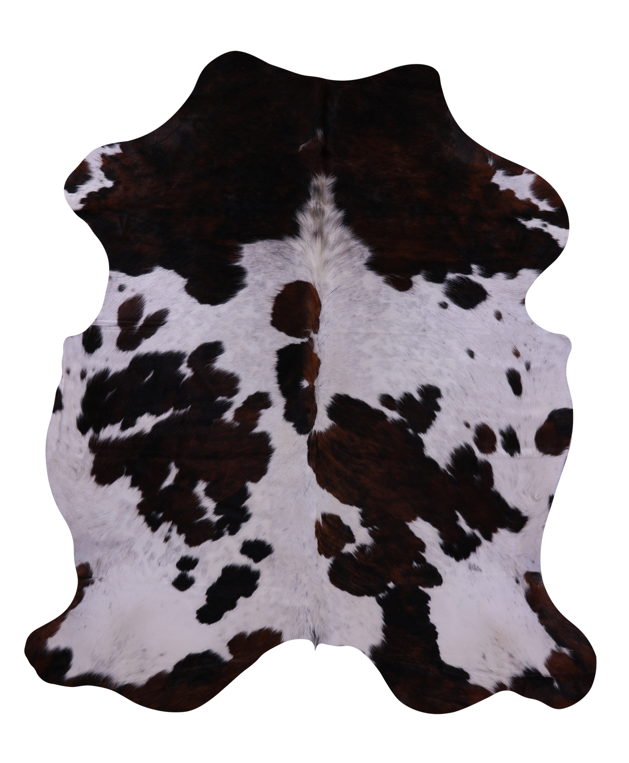 Tricolor Natural Cowhide Rug - Large 6'11"H x 6'0"W