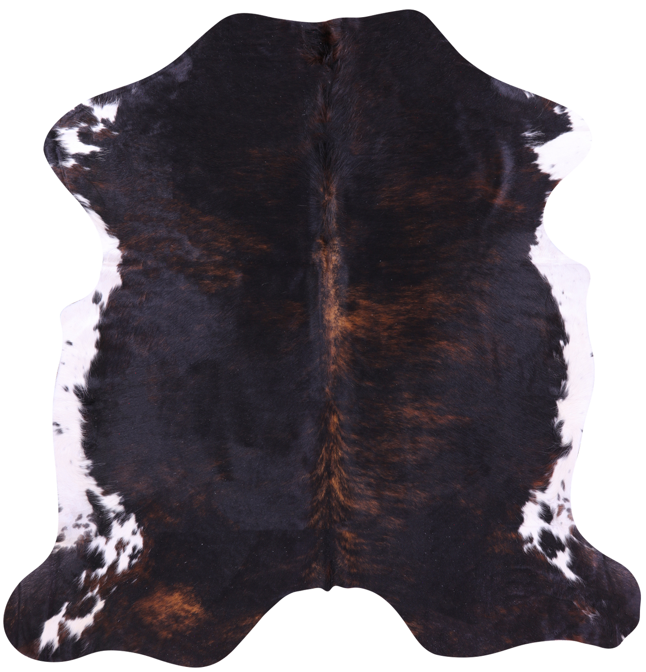 Dark Brindle Natural Cowhide Rug - Large 6'6"H x 6'4"W
