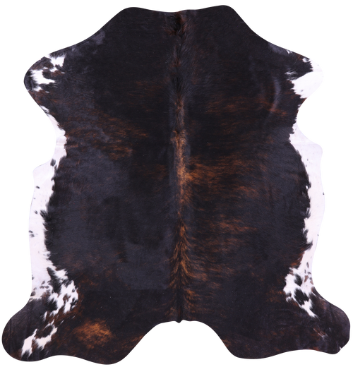 Dark Brindle Natural Cowhide Rug - Large 6'6
