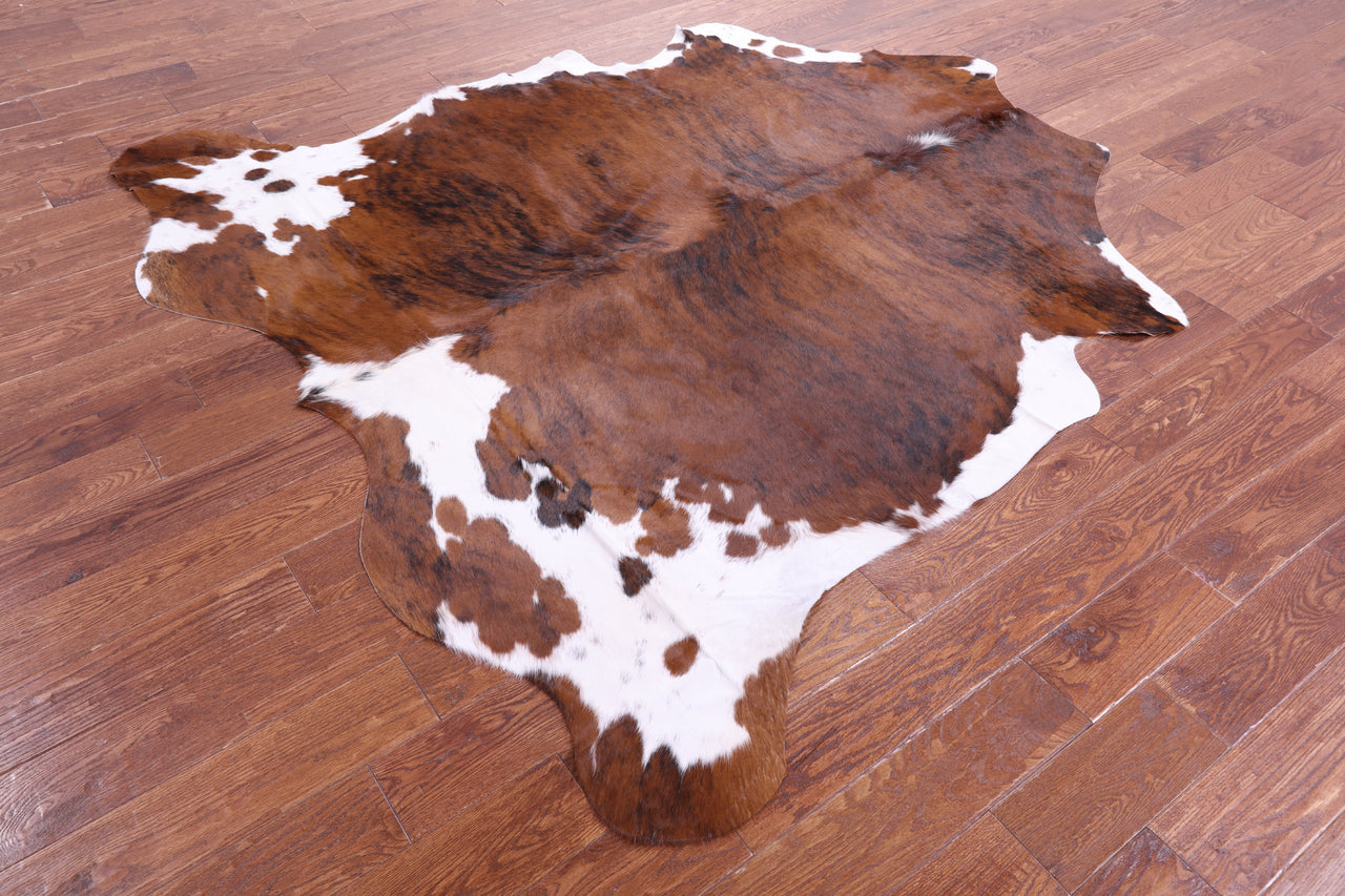 Brindle Natural Cowhide Rug - XLarge 7'0"H x 6'8"W