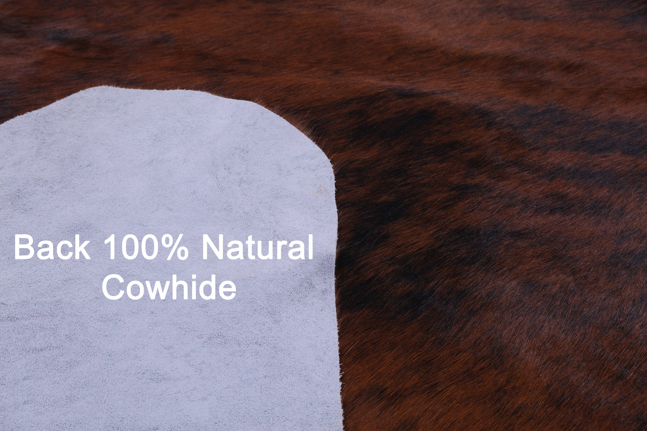 Brindle Natural Cowhide Rug - XLarge 7'0"H x 6'8"W