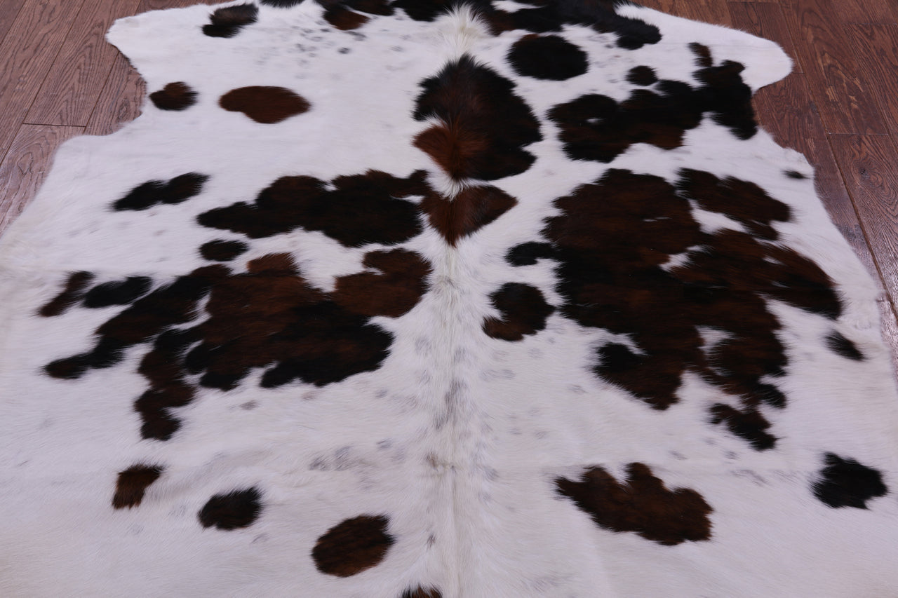 Tricolor Natural Cowhide Rug - Large 6'5"H x 6'4"W