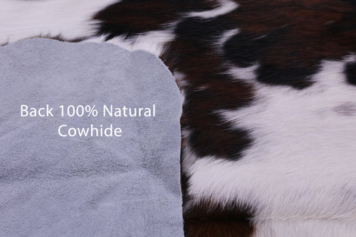 Tricolor Natural Cowhide Rug - Large 6'5