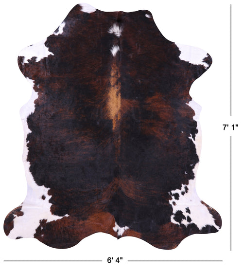 Tricolor Natural Cowhide Rug - X-Large 7'1