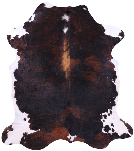Tricolor Natural Cowhide Rug - X-Large 7'1"H x 6'4"W