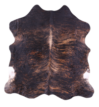 Thumbnail for Brindle Natural Cowhide Rug - XLarge 7'3