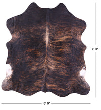 Thumbnail for Brindle Natural Cowhide Rug - XLarge 7'3