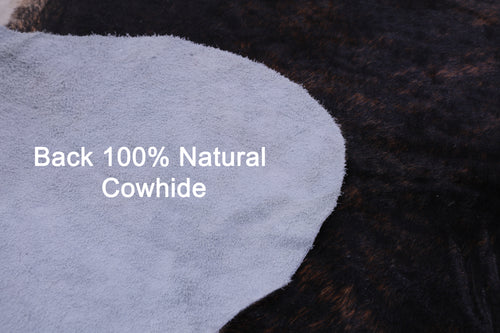 Dark Brindle Natural Cowhide Rug - X-Large 7'3