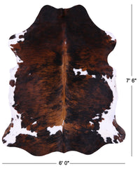 Thumbnail for Brindle Natural Cowhide Rug - XLarge 7'6