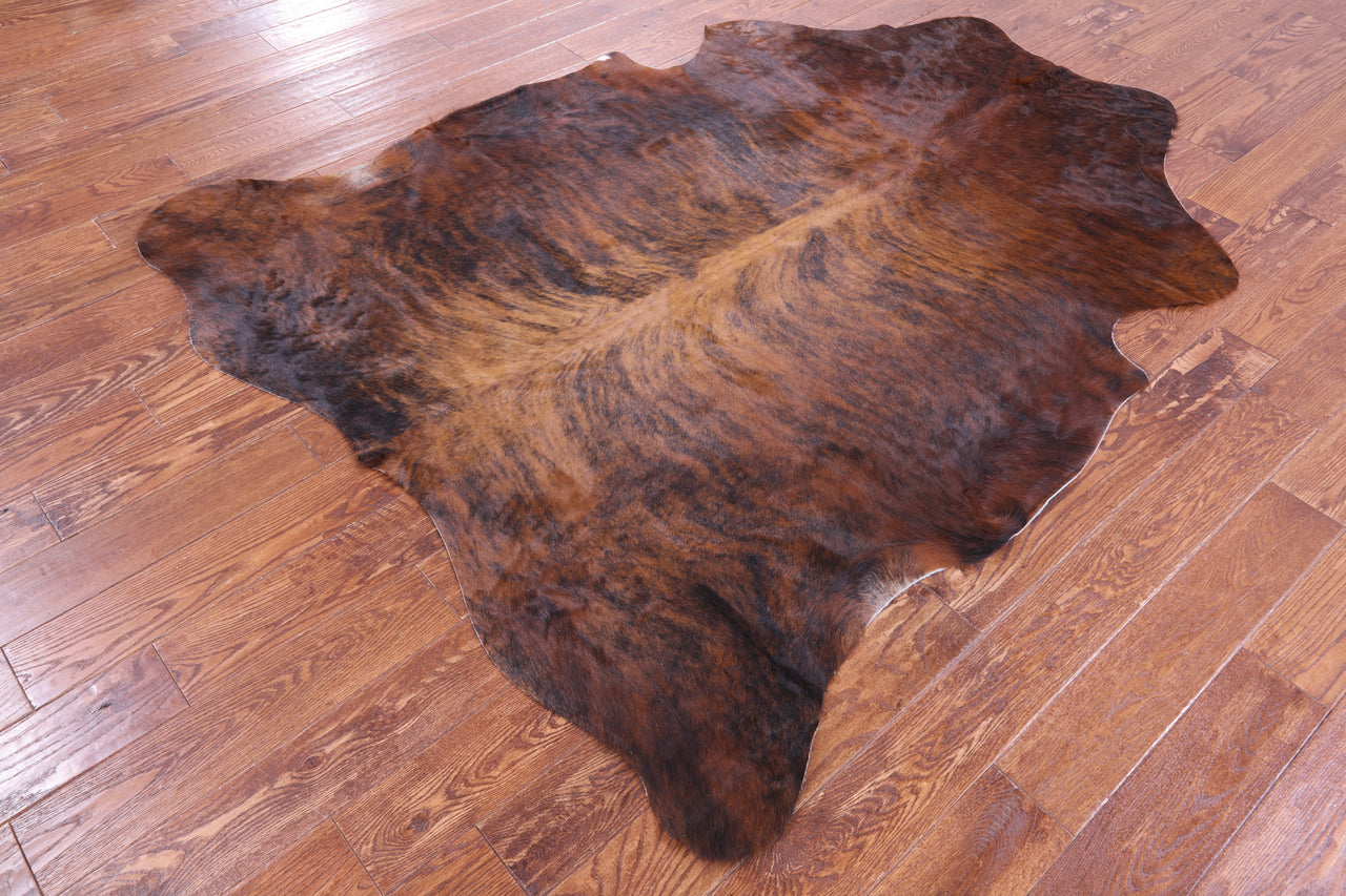 Brindle Natural Cowhide Rug - XLarge 7'1"H x 5'10"W