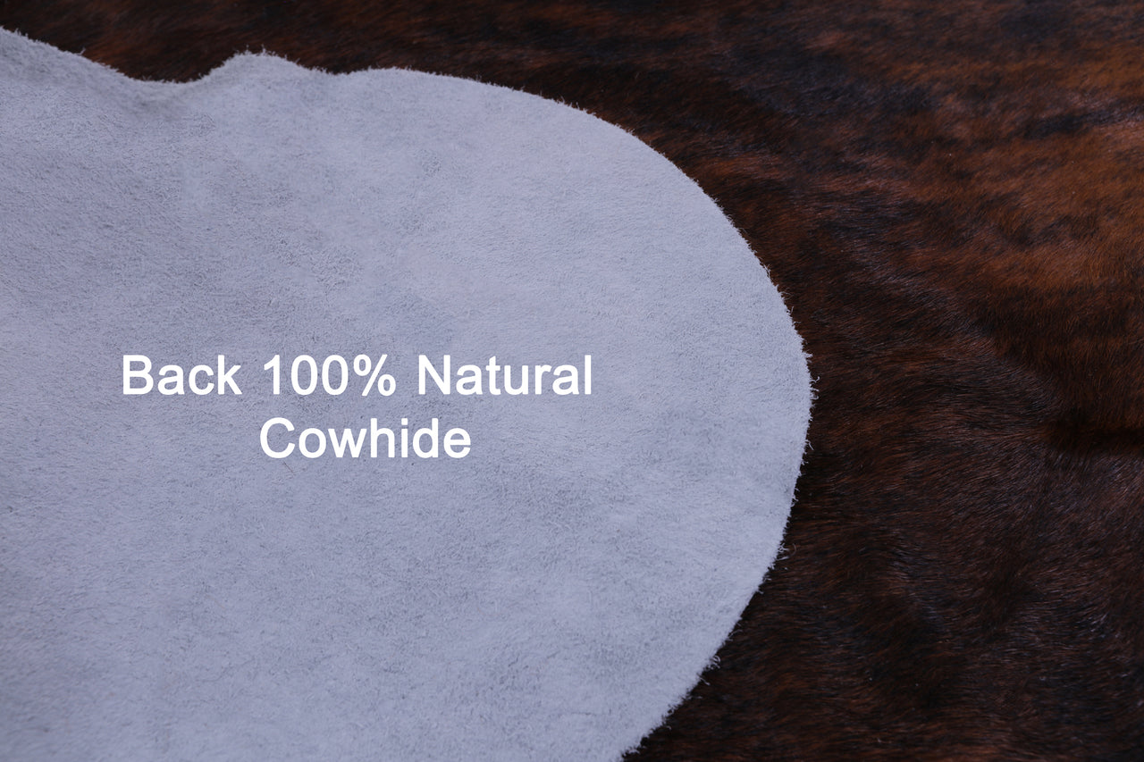 Brindle Natural Cowhide Rug - XLarge 7'1"H x 5'10"W