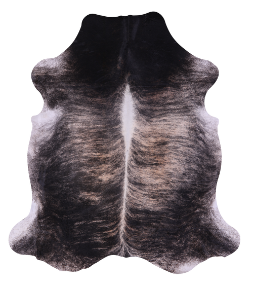 Grey Brindle Natural Cowhide Rug - X-Large 7'6
