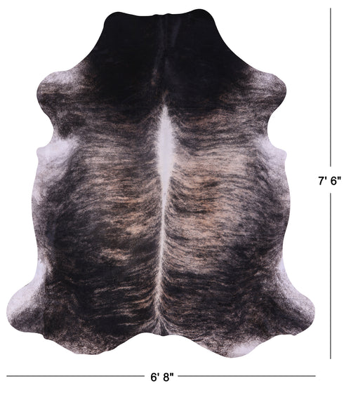 Grey Brindle Natural Cowhide Rug - X-Large 7'6