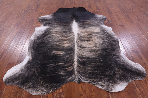 Grey Brindle Natural Cowhide Rug - X-Large 7'6