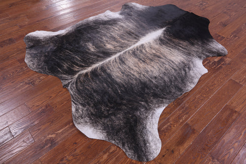 Grey Brindle Natural Cowhide Rug - X-Large 7'6