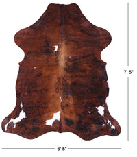 Thumbnail for Brown Natural Cowhide Rug - XLarge 7'5