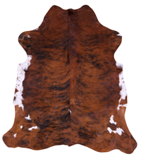 Thumbnail for Brindle Natural Cowhide Rug - Large 6'7