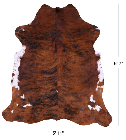 Brindle Natural Cowhide Rug - Large 6'7