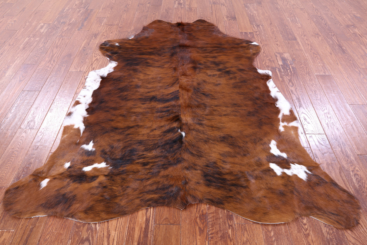 Brindle Natural Cowhide Rug - Large 6'7"H x 5'11"W