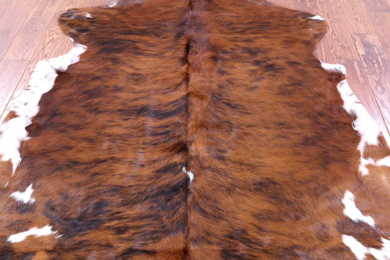 Brindle Natural Cowhide Rug - Large 6'7"H x 5'11"W