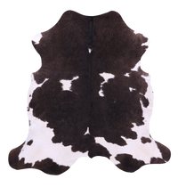 Thumbnail for Brown & White Natural Cowhide Rug - Large 6'10