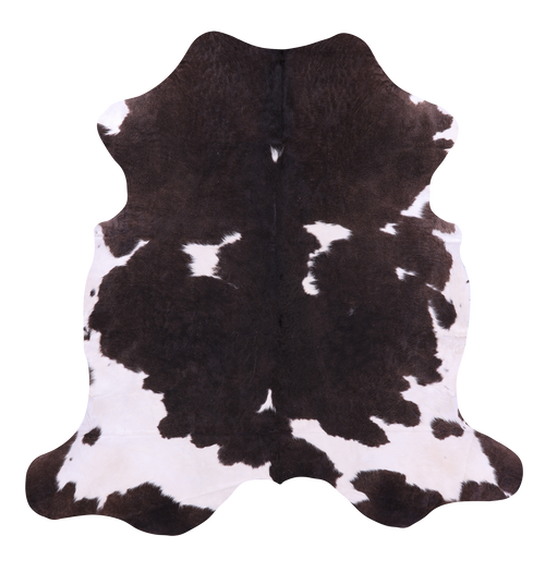 Brown & White Natural Cowhide Rug - Large 6'10