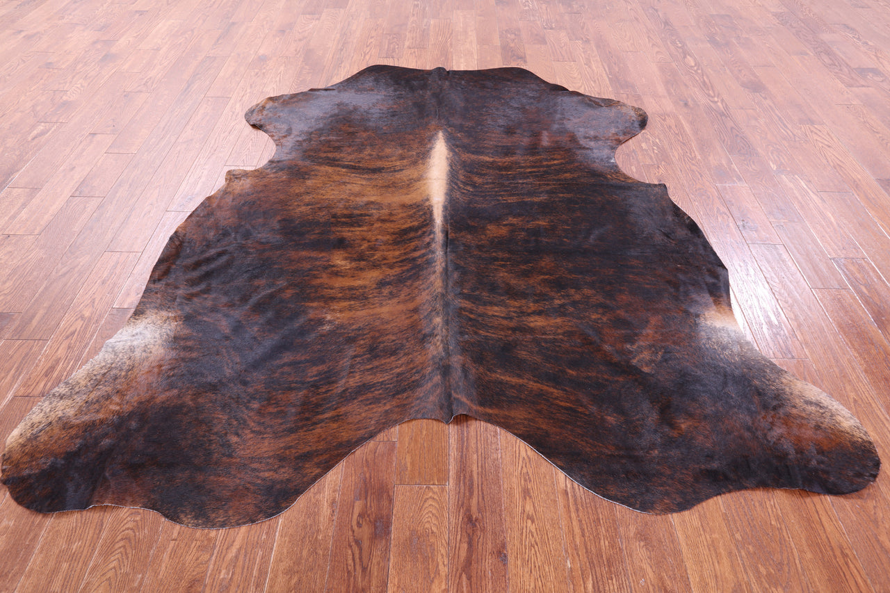 Brindle Natural Cowhide Rug - XLarge 7'6"H x 7'1"W