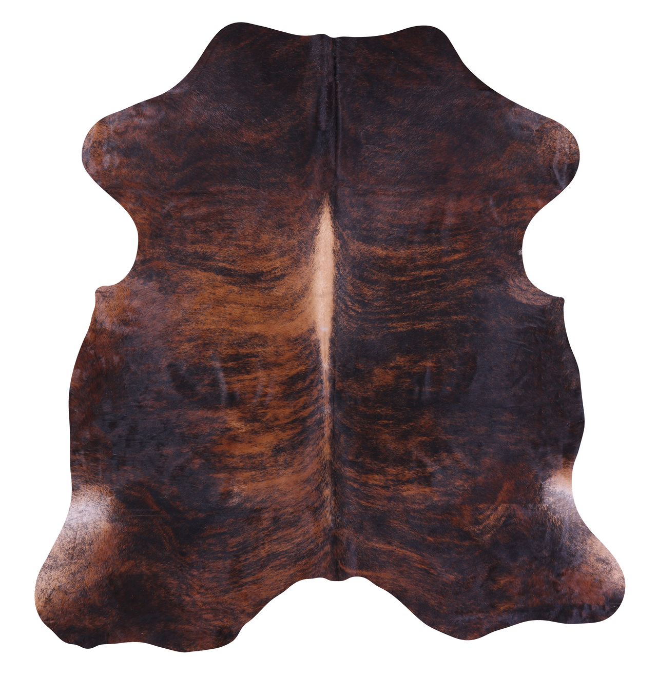 Brindle Natural Cowhide Rug - XLarge 7'6"H x 7'1"W