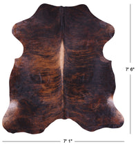 Thumbnail for Brindle Natural Cowhide Rug - XLarge 7'6