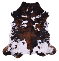 Thumbnail for Tricolor Natural Cowhide Rug - XLarge 7'0