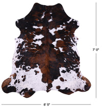 Thumbnail for Tricolor Natural Cowhide Rug - XLarge 7'0