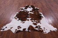 Thumbnail for Brown & White Natural Cowhide Rug - Large 6'4