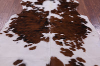 Thumbnail for Brown & White Natural Cowhide Rug - Large 6'4