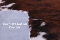 Thumbnail for Brown & White Natural Cowhide Rug - Large 6'4