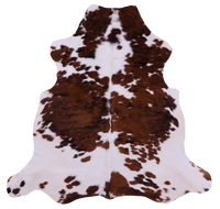 Thumbnail for Brown & White Natural Cowhide Rug - Large 6'4