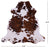 Brown & White Natural Cowhide Rug - Large 6'4"H x 6'5"W