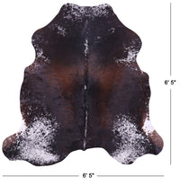 Thumbnail for Brown Salt & Pepper Natural Cowhide Rug - Large 6'5