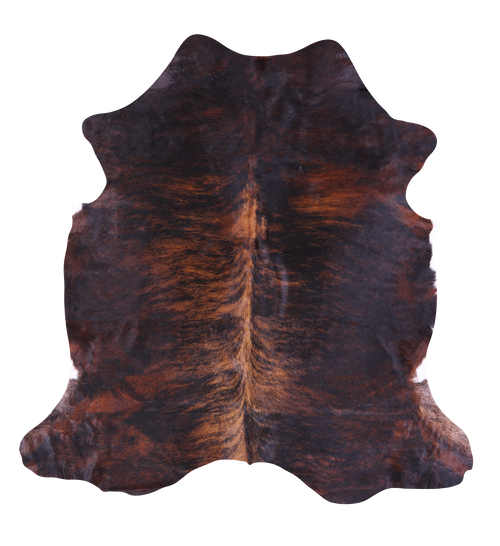 Dark Brindle Natural Cowhide Rug - Large 6'9