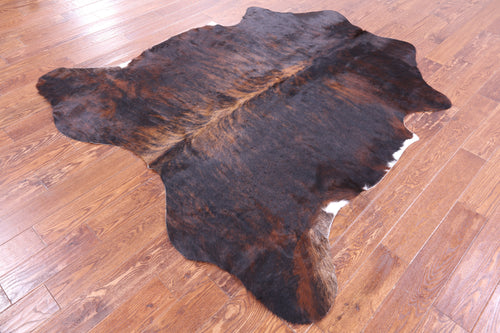 Dark Brindle Natural Cowhide Rug - Large 6'9