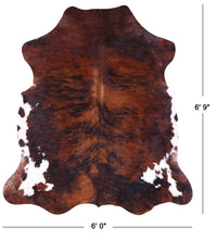 Thumbnail for Brindle Natural Cowhide Rug - Large 6'9